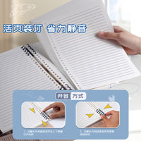 A5/B5 Spiral Notebook with Grid/Lined/Blank Pages, Aesthetic Journal for Students & Office