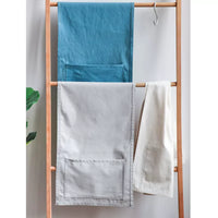 Japanese Style Microwave Oven Dust Cover with Side Pockets, Full Coverage Oil-proof Refrigerator Top Cover