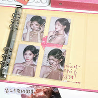 Pink Apple Shaped A5 Photocard Binder with Magnetic Closure, 4-Pocket Pages for Kpop Photocards
