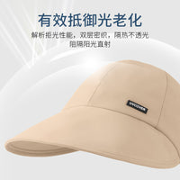 Women's UV Protection Ice Silk Sun Hat with Wide Brim and Face Shield