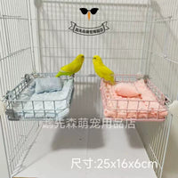 Parrot Hamster Sleeping Bed Two-Layer Universal Platform Tiger Skin Peony Cockatiel Nest Bird Cage Landscape Rest Station