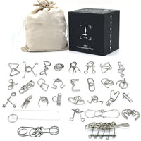Metal Interlocking Puzzle Set Brain Teaser Game for Students and Competitions