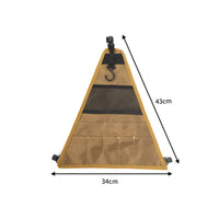 Portable Tripod Camping Storage Rack with Lantern Hanger for Outdoor Activities
