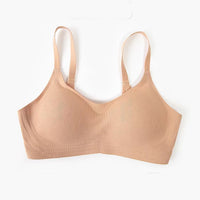 Jelly Strip Ribbed Seamless Wireless Sports Bra for Teens