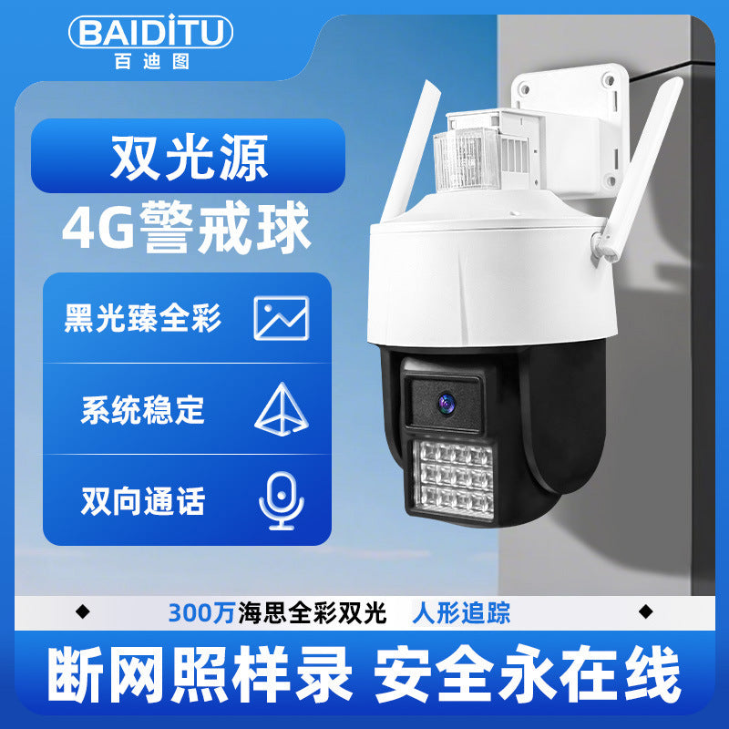 Outdoor Wireless Security Camera with Night Vision and Two-Way Audio for Home and Business