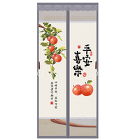 Magnetic Screen Door Curtain with Privacy Panel for Summer Insect Protection and Air Conditioning