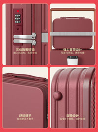 14-inch Portable Mini Hardshell Suitcase for Wedding Favors & Cosmetics, with Combination Lock
