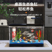 Desktop Glass Fish Tank with Lid for Home and Office