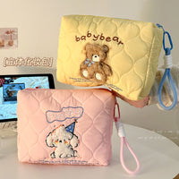 Portable Large Capacity Cosmetic Bag for Travel and Daily Use, Cute Animal Design