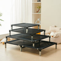 Elevated Pet Bed with Removable Washable Mat for All Seasons, Breathable Dog Cot for Large Dogs
