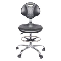 Anti-Static PU Foam Lab Stool with Wheels and Lift