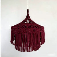 Bohemian Macrame Woven Lampshade Tapestry for Pendant Light Decor