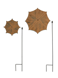 Vintage Iron Art Umbrella Garden Stake Decor for Patio & Yard