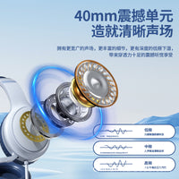 Wired On-Ear Headset with Microphone, Foldable for Online Classes, Gaming, and Mobile Use
