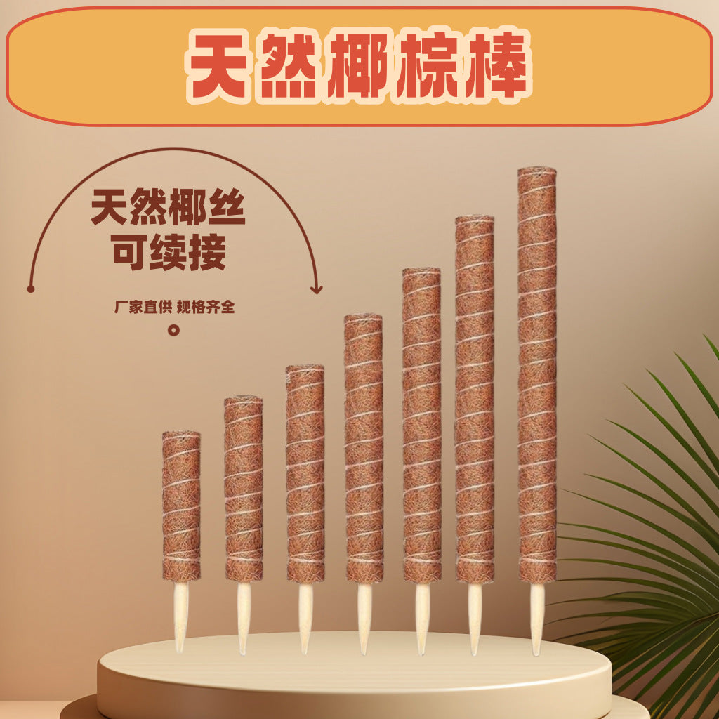 Coir Moss Pole for Climbing Plants, Plant Support Stake for Potted Plants, Monstera, Pothos, and Creepers