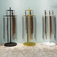 Luxury Round Leather Belt Tie Scarf Organizer Rack Floor Standing Underwear Socks Display Stand