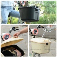 Universal Electric Bicycle Front Basket with Lock, Large Capacity Thickened Waterproof Helmet Storage Box