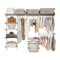 Metas 2.6m Walk-in Wardrobe System Open Closet Storage Organizer for Bedroom