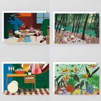 Wrap British Design Brand Abstract Art Card Flower Forest Architectural Illustration Decorative Postcard