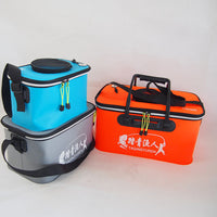 EVA Folding Fishing Bucket Live Fish Container with Shoulder Strap