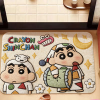Diatomaceous Earth Cartoon Dog Bath Mat Super Absorbent Non-Slip Quick Dry Soft Bathroom Rug