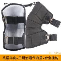 Electric Scooter Leather Knee Pads Summer Breathable Windproof Leg Protector for Motorcycle Cycling