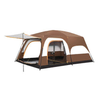 Large 2-Room 1-Living Room Outdoor Camping Tent Waterproof Portable Folding Villa Tent for Multiple People