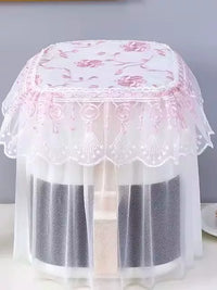 Universal Air Fryer Dust Cover Rice Cooker Kitchen Appliance Protector with Lace Trim