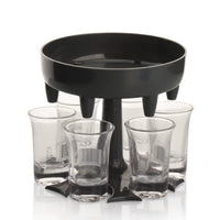 6-Shot Glass Dispenser for Parties and Home Bar