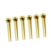 INTAI Brass Acoustic Guitar Bridge Pins, 6-Piece Set for Enhanced Sustain