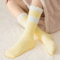 Coral Fleece Thickened Warm Mid-Calf Socks for Autumn/Winter