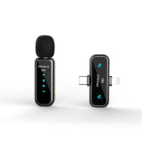 N1 2-in-1 Wireless Lavalier Microphone with Charging Case and Digital Display