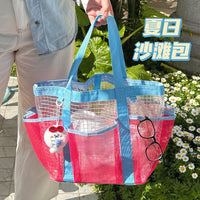 Large Capacity Transparent Waterproof Beach Pool Tote Bag for Swim & Travel