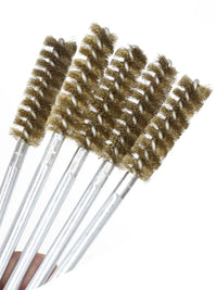 Extended Copper Wire Tube Brush for Rust Removal, Polishing, and Deburring with Drill Attachment