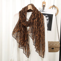 Bali Yarn Zebra Print Scarf for Women, Thin Headscarf, Travel Photo Silk Scarf