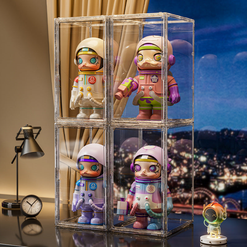 Large Clear Acrylic Display Case for Action Figures, Building Blocks, Models, and Collectibles