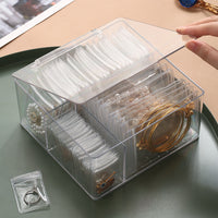 Transparent Anti-Oxidation Jewelry Storage Box with Drawers for Necklaces, Earrings, Rings