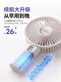 SOLE Handheld Portable USB Fan - Quiet, Strong Airflow for Desk, Travel, Dorm, Office, Outdoor, Camping