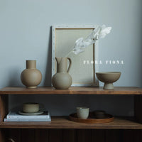 Wabi-Sabi Minimalist Terracotta Vase for Home Decor and Flower Arrangements