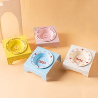 Elevated Pet Feeder with Anti-Tip Stand for Cats and Small Dogs, UFO-Shaped Bowl for Food or Water