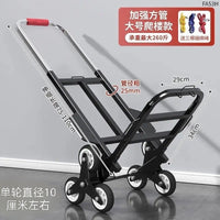 Foldable Stair Climbing Hand Truck with Crystal/Rubber Wheels for Heavy Loads