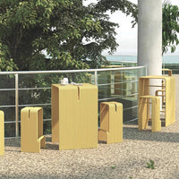 Outdoor Wrought Iron Patio Table and Bench Set