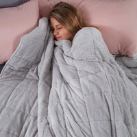 Weighted Sensory Blanket for Adults, Soft Flannel Fleece Throw for Sofa and Home, Nordic Style