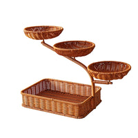 Multi-tier Fruit Basket with Decorative Stand for Living Room, Afternoon Tea, and Dried Fruit Display