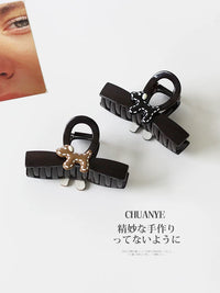 Chuan Ye Black Coffee Line Puppy Hair Claw Clip Small Shark Clip Hair Accessories