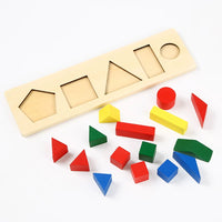 Montessori Geometric Cylinder Ladder Wooden Sorting Sensory Educational Toy for Early Learning