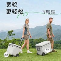 Outdoor Rolling Cooler Ice Chest with Wheels and Handle for Commercial Use