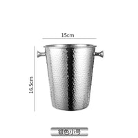 Octagonal Stainless Steel Ice Bucket for KTV Parties and Home Bar, Champagne and Wine Chiller