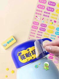 Mao Taizi 3D Crystal Name Stickers for Kids, Waterproof Tear-Resistant Labels for School and Kindergarten