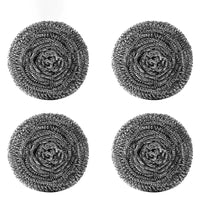4-Pack Large Stainless Steel Scourer for Household Dishwashing and Cleaning, 6.5cm Diameter